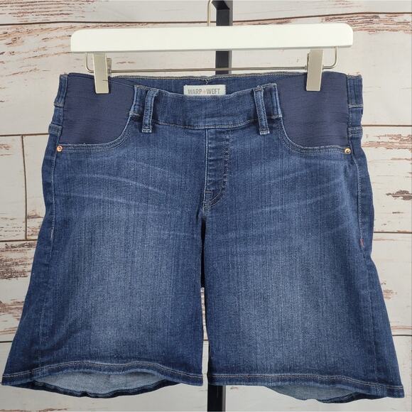 Warp + Weft Maternity Short Jean Denim Size 6/28 - Picture 1 of 9
